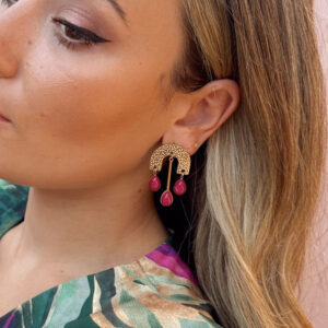 PENDIENTES ROMA ROSA