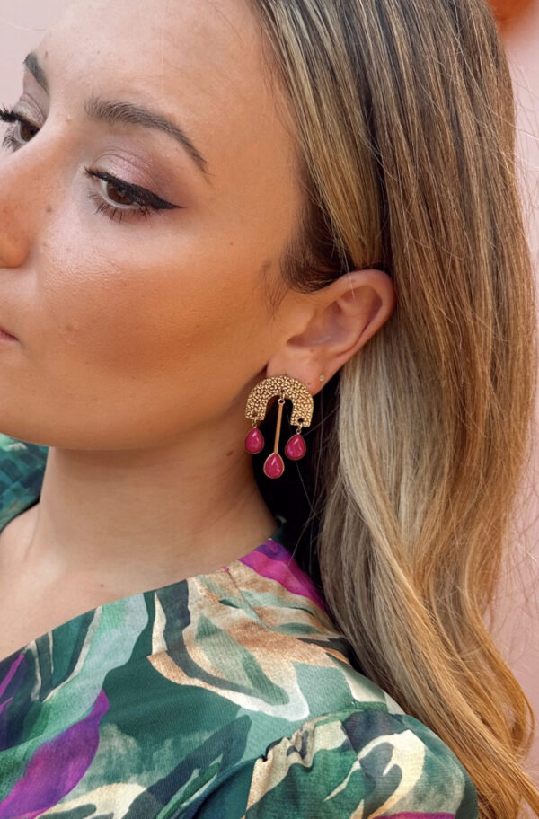 PENDIENTES ROMA ROSA