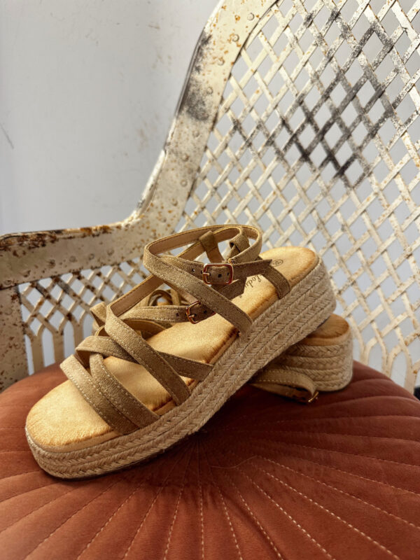 SANDALIAS ESPARTO TAUPE - Imagen 2