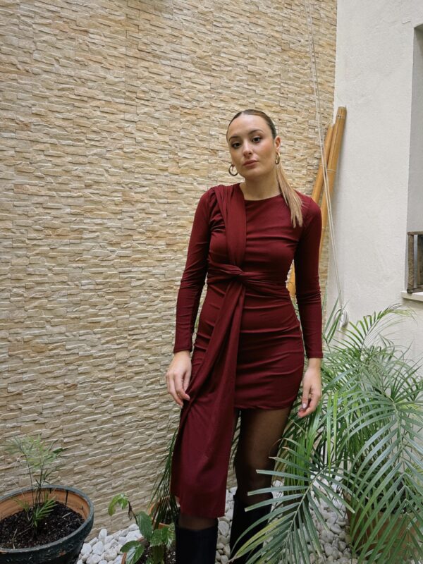 VESTIDO MORGAN BURDEOS