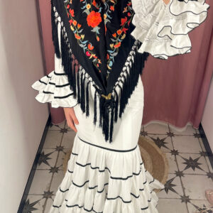 VESTIDO FLAMENCA CATALINA BLANCO