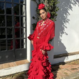 VESTIDO FLAMENCA JIMENA ROJO