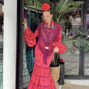 VESTIDO FLAMENCA CATALINA CORAL ROSA