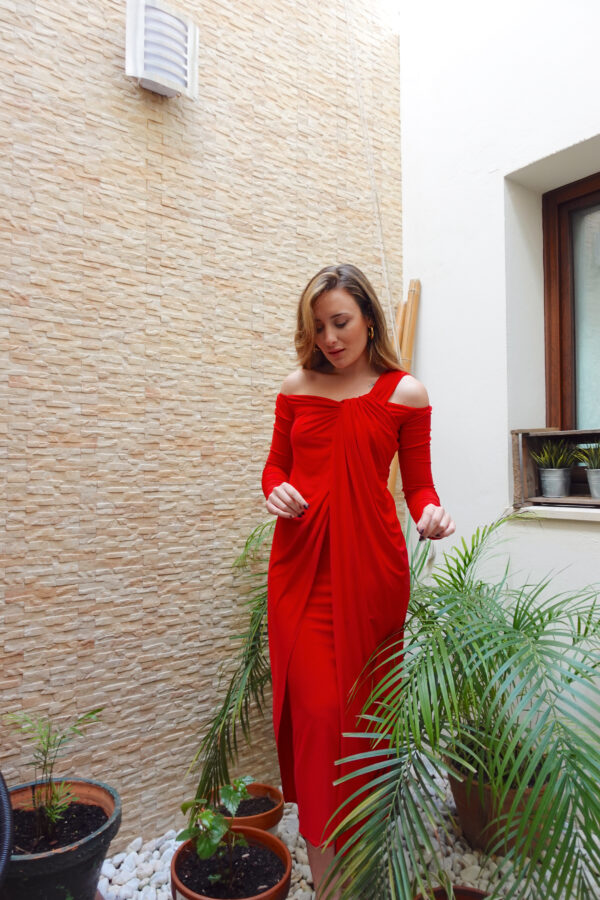 VESTIDO MARINE ROJO