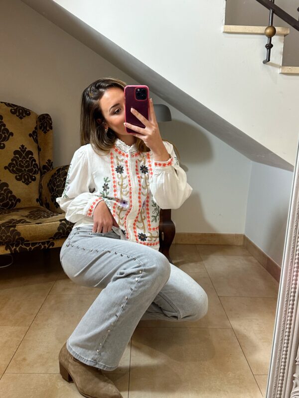 JEANS GRIS TACHUELAS - Imagen 2