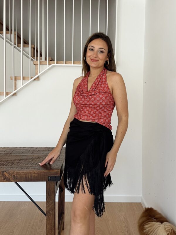 FALDA PANTALÓN FLECOS BLACK - Imagen 2